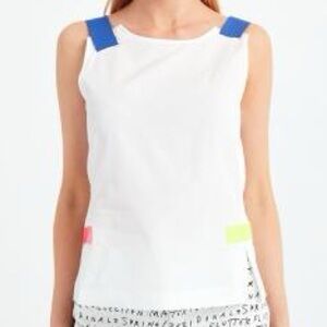Weekend Max Mara White And Neon Tank Top Size M